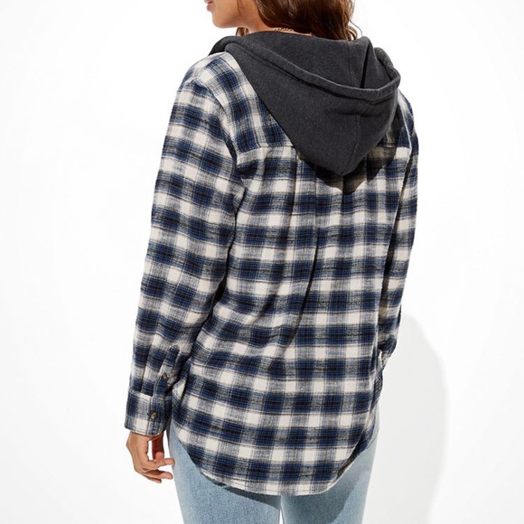 american eagle flannel with hood